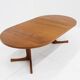 Vintage Danish round extendable dining table from the 1960s, Denmark.