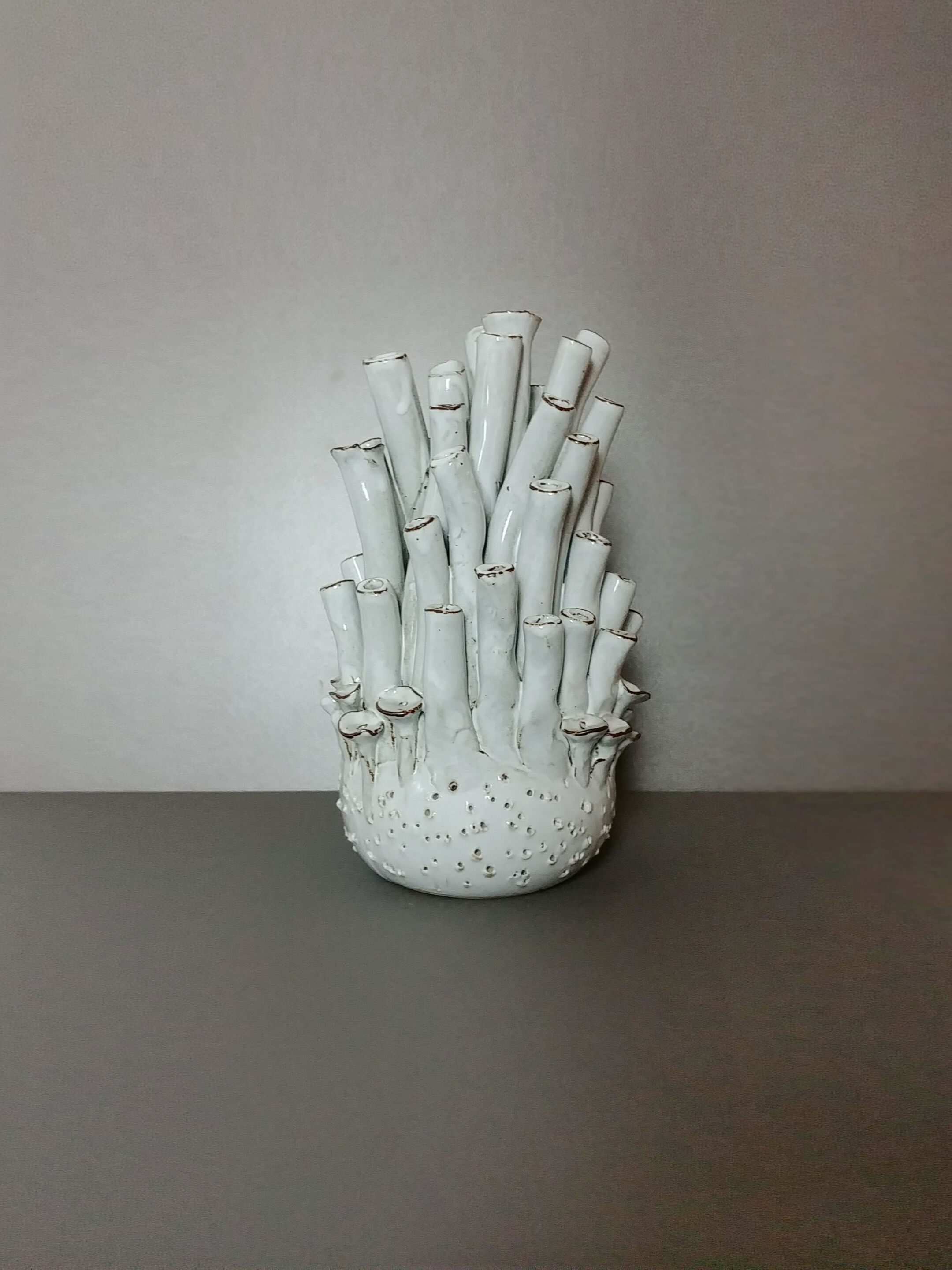 Enamel ceramic coral vase