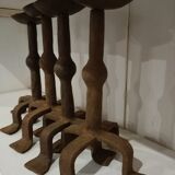 Set 4 steel candle holders