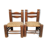 Children's chairs wood and rope years 1950