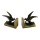 Art Deco Paradise Bird Bookends in Onyx