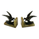 Art Deco Paradise Bird Bookends in Onyx