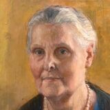 Portrait of a woman with a necklace