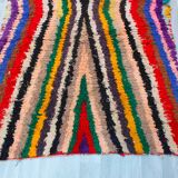 Boucherouite vintage Moroccan rug, Azilal berber area rug