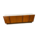 BEAUTIFUL LARGE CARRARA MARBLE TEAK SIDEBOARD