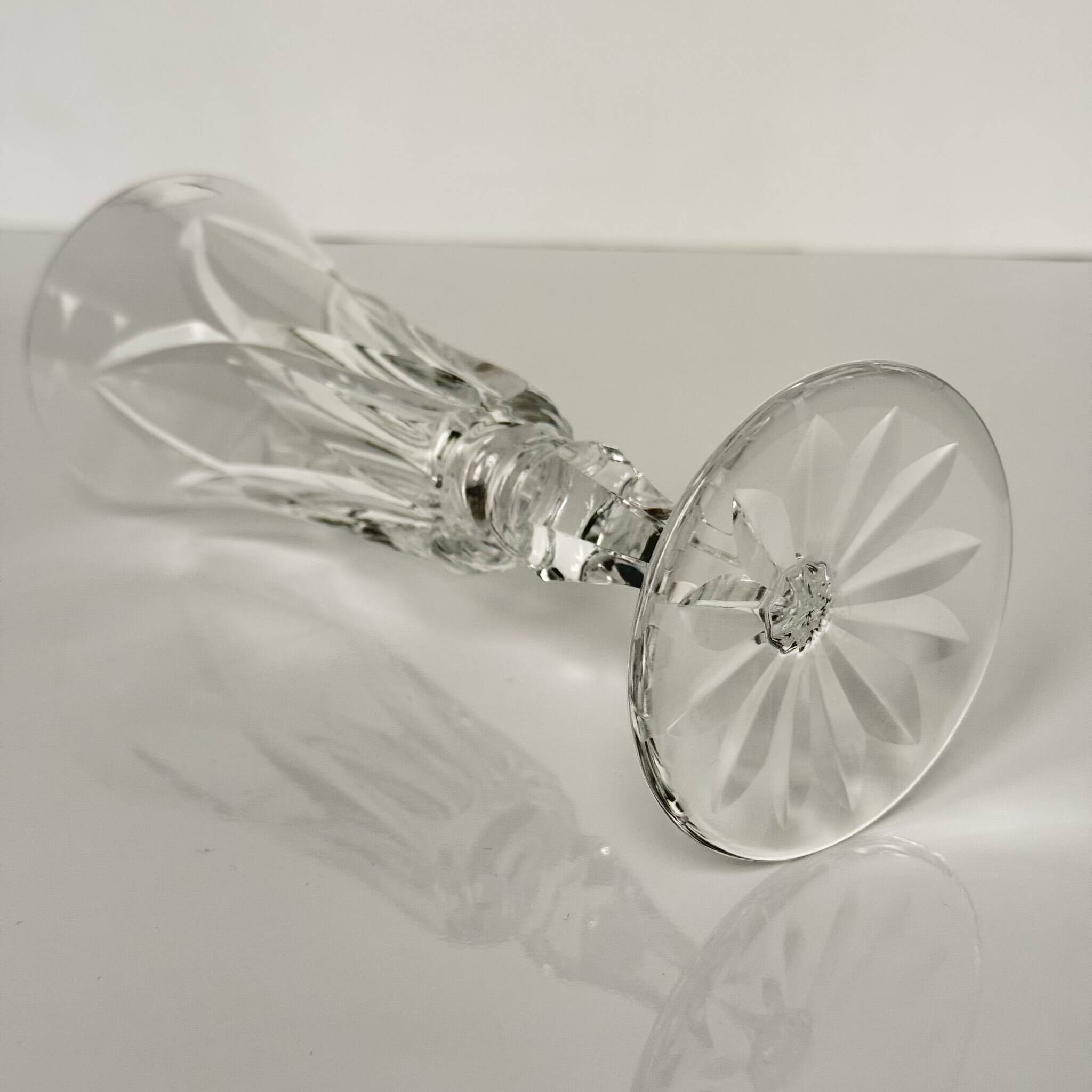 6 Saint-Louis Crystal Champagne Flutes | Camargue Model | 20th Century