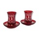 Paire de verres à thé taillés