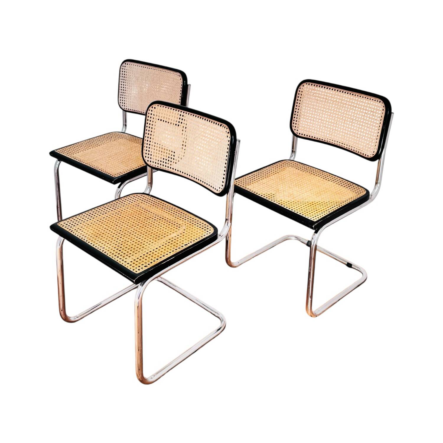 3 chaises Cesca Marcel Breuer B32