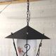 Lantern pendant light in metal, brass and glass - 50s/60s