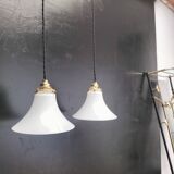 Opaline pendant lights