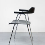 Black model 4455 dining armchairs by Niko Kralj