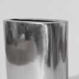 Polished Aluminum Square Flat Vase
