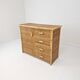 Commode ou crédence italienne en bambou et rotin, années 1980