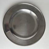 Circular pewter dish