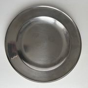 Circular pewter dish