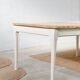 Wooden farmhouse table – cream foot