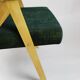 Fauteuil vintage velours verts Var B310 années 1970