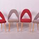 Chaises Mid-Century en hêtre, tchèque, années 1950, ensemble de 4