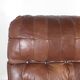 Fauteuil vintage en bois et cuir