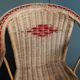 Ancien fauteuil / chaise d'enfant vintage des années 60 en osier / rotin