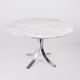 Round marble dining table, made in France, 1970-80.