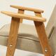 Scandinavian armchair beige wool natural oak wood chair design by Chierovski