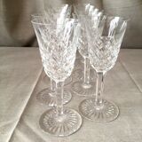 Suite of 10 glasses of cooked wine or digestive crystal baccarat model burgos