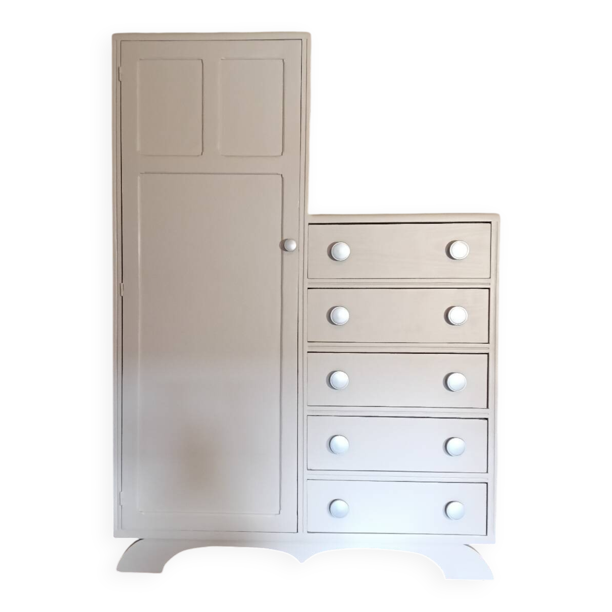 Vintage asymmetrical wardrobe