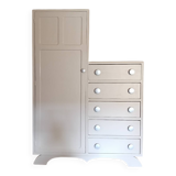 Vintage asymmetrical wardrobe