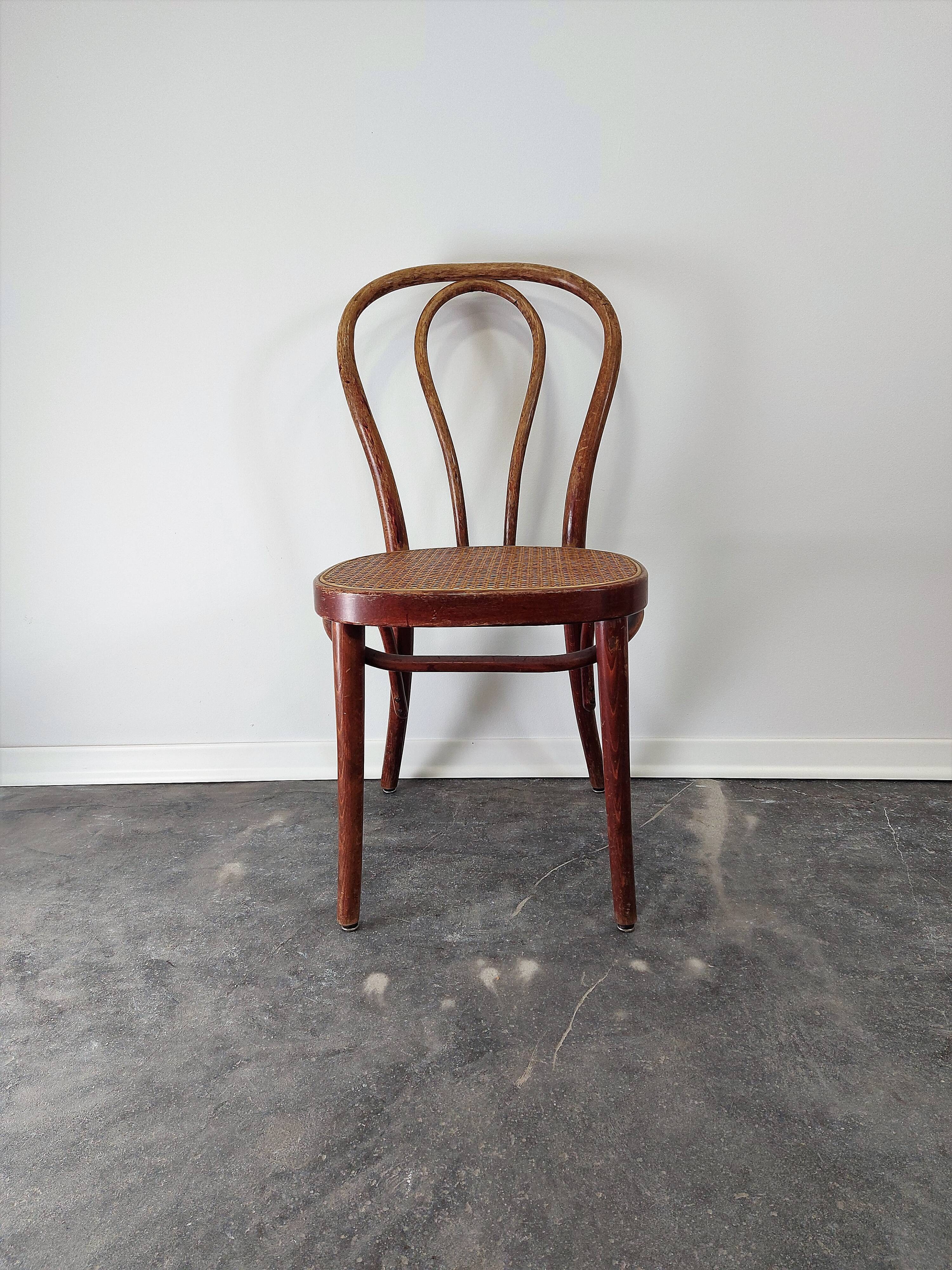 Dining chair, Bentwood cane, No. 18, 1960s, 1 of 4