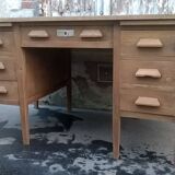 Minister's desk in solid raw oak from the 1930s