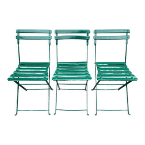 Lot de 3 anciennes chaises pliantes