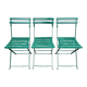 Set of 3 old folding garden chairs