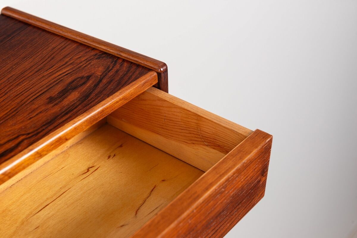 Pair of Scandinavian floating nightstands rosewood Denmark 1960