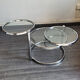 Table basse vintage Leitmotiv Swivel en métal chromé