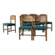 Scandinavian pine dining chairs | set of 8 | 1960s
