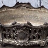 Art nouveau planter in silver metal