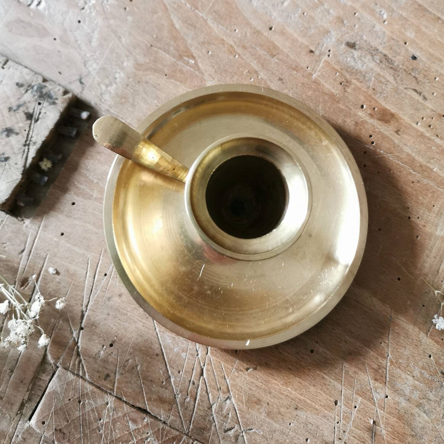 Brass candle holder, Cellar rat