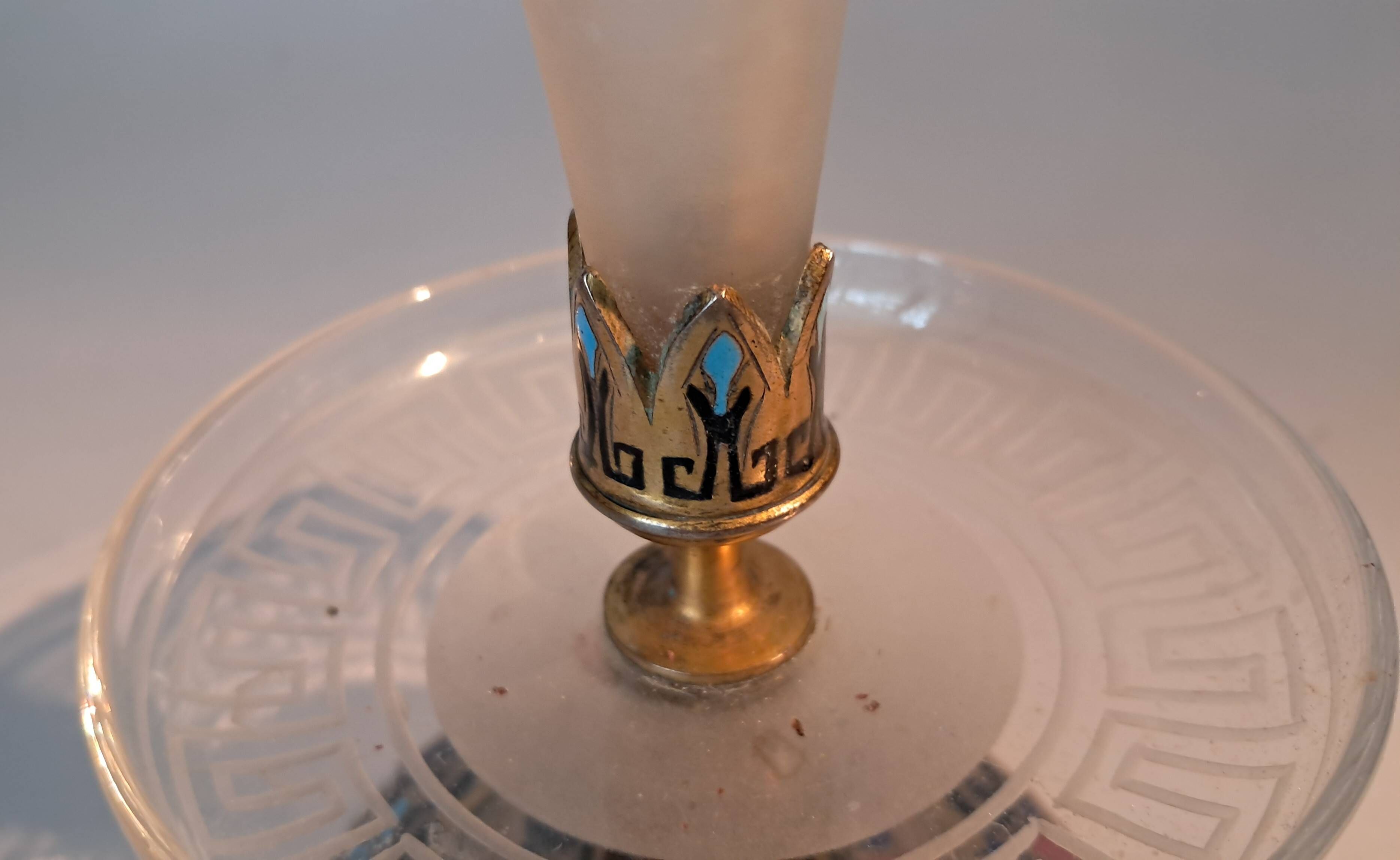 Cloisonné brass soliflore vase from the Napoléon III period.