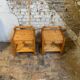 Pair of solid pine nightstands, Circa 1980s