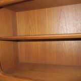 Extra long Danish floating sideboard in teak 200 cm, 1960s