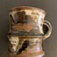 Set of 3 Danish Waldorff cups and 3 saucers in glazed stoneware