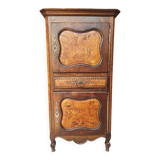 Louis XV Standing Man in Walnut and Ash Burl