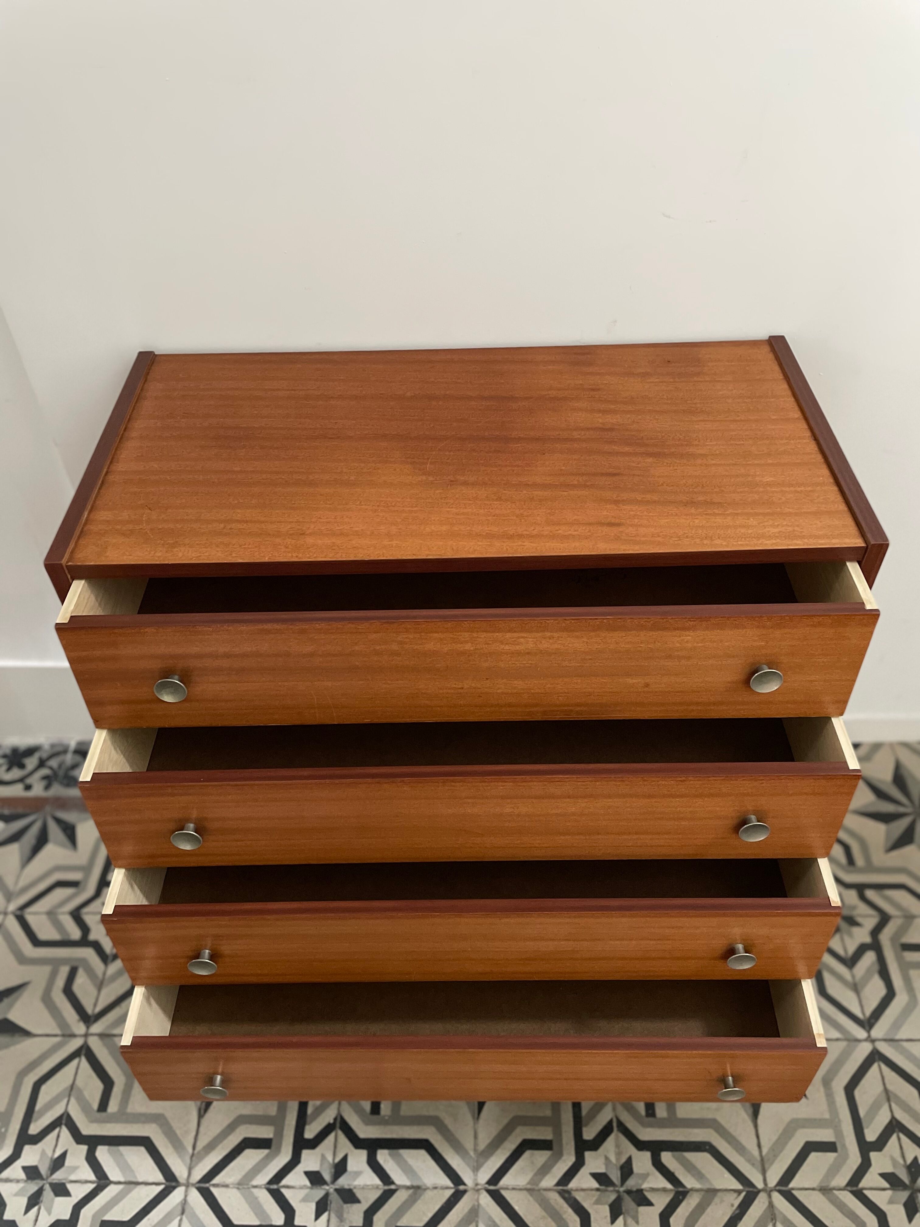 Vintage chest of drawers with 4 drawers, circa 1970