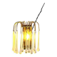Teardrop wall lamp with 13 clear Murano glass drops