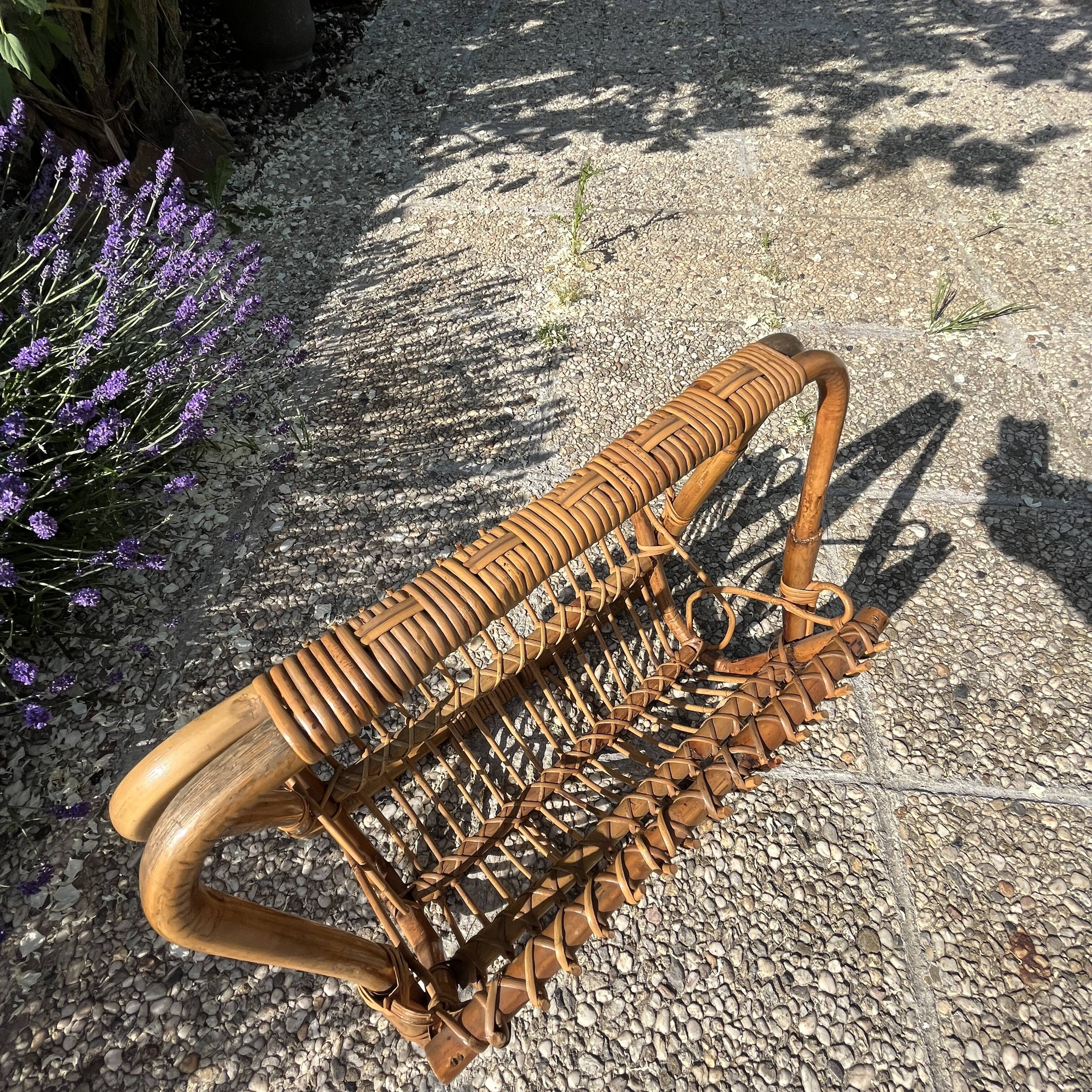 Bamboo magazine holder