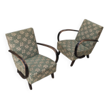 Paire de fauteuils H410 Type C vert Jindrich Halabala 1930
