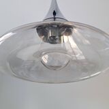 Vintage Glashütte Limburg space age pendant light