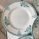 Set of 6 flat plates terre de fer saint-amand xixth