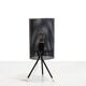 Dutch modernist perforated metal Pilastro table lamp by Tjerk Reijenga